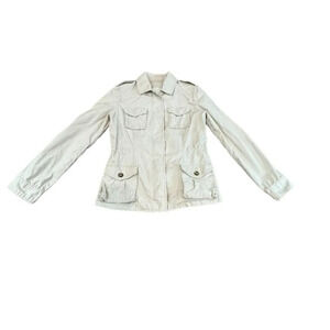 Super Cute Vintage GUC Banana Republic Cargo Jacket XS off White Military flaw